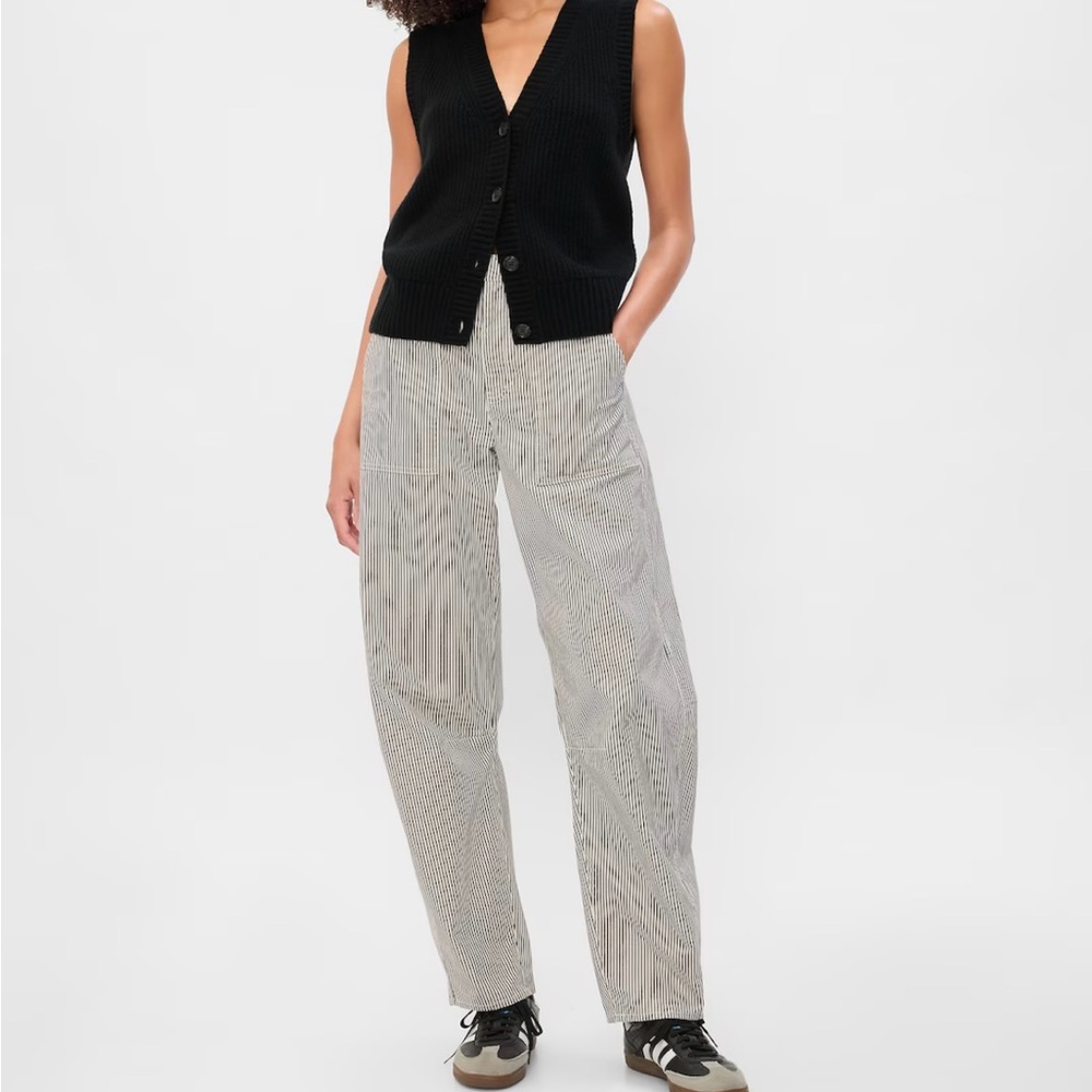 GAP Factory Gray Wide Leg Barrel Jeans